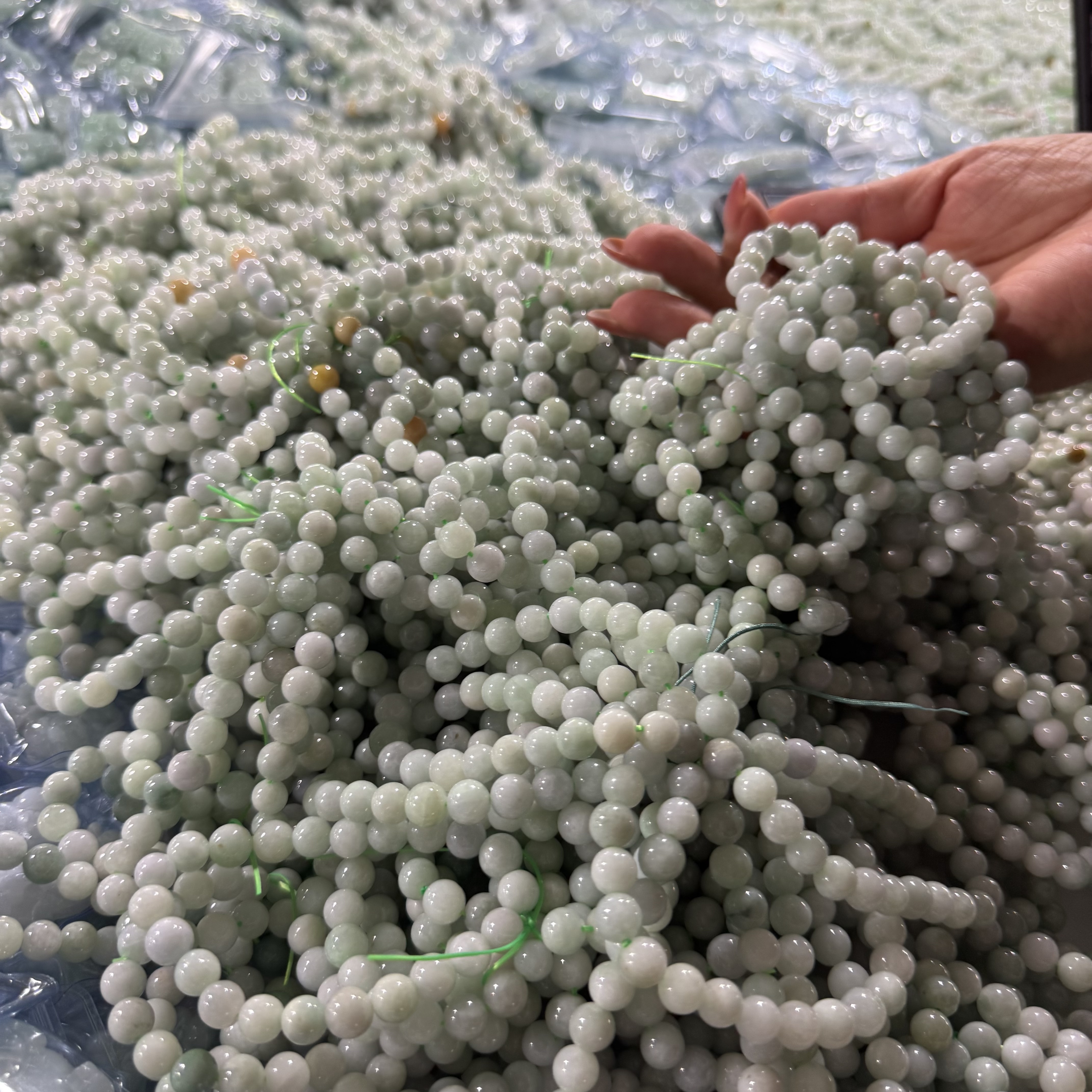 天然A货翡翠手串-d281-卡8mm多样性发一