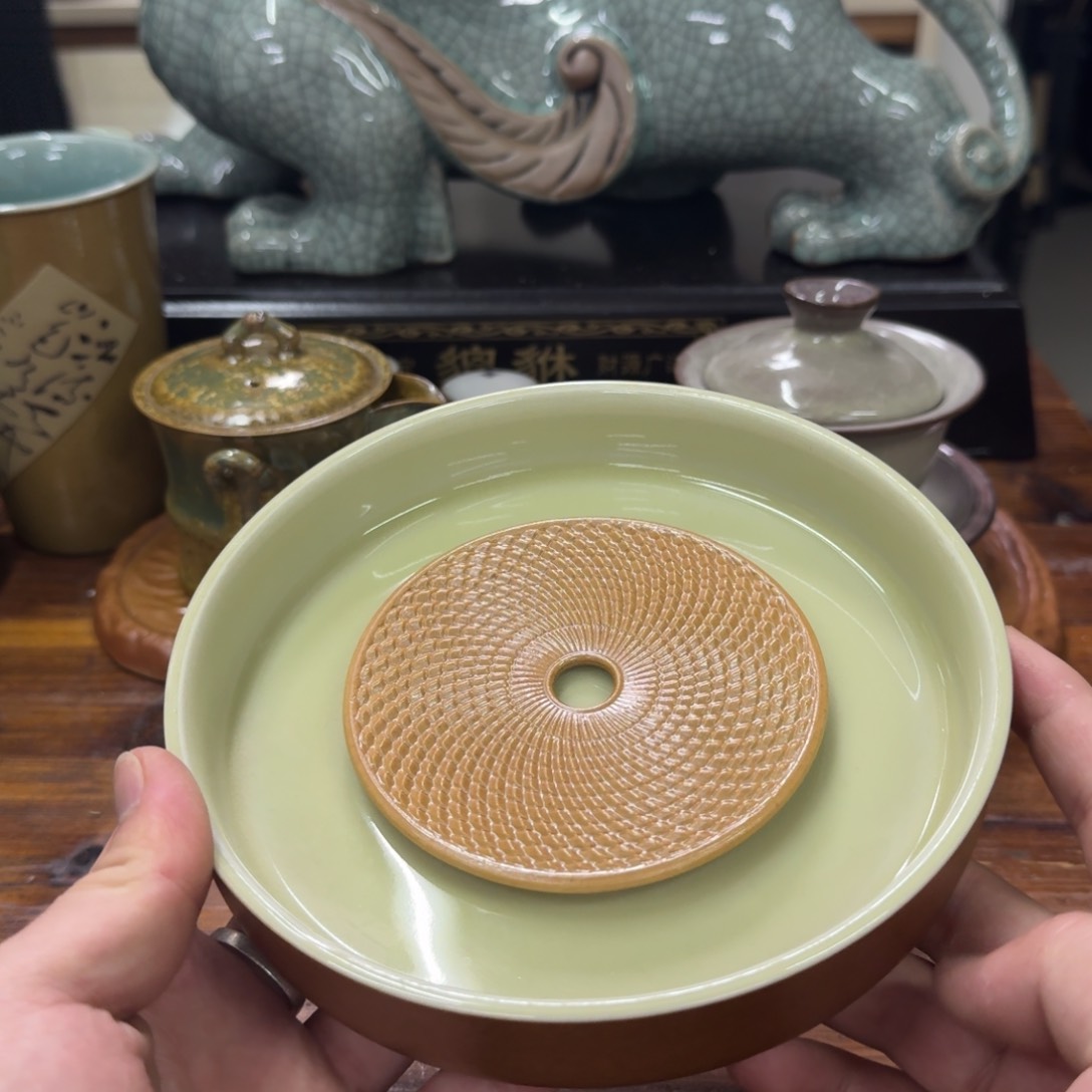 龙泉青瓷茶具微瑕9886