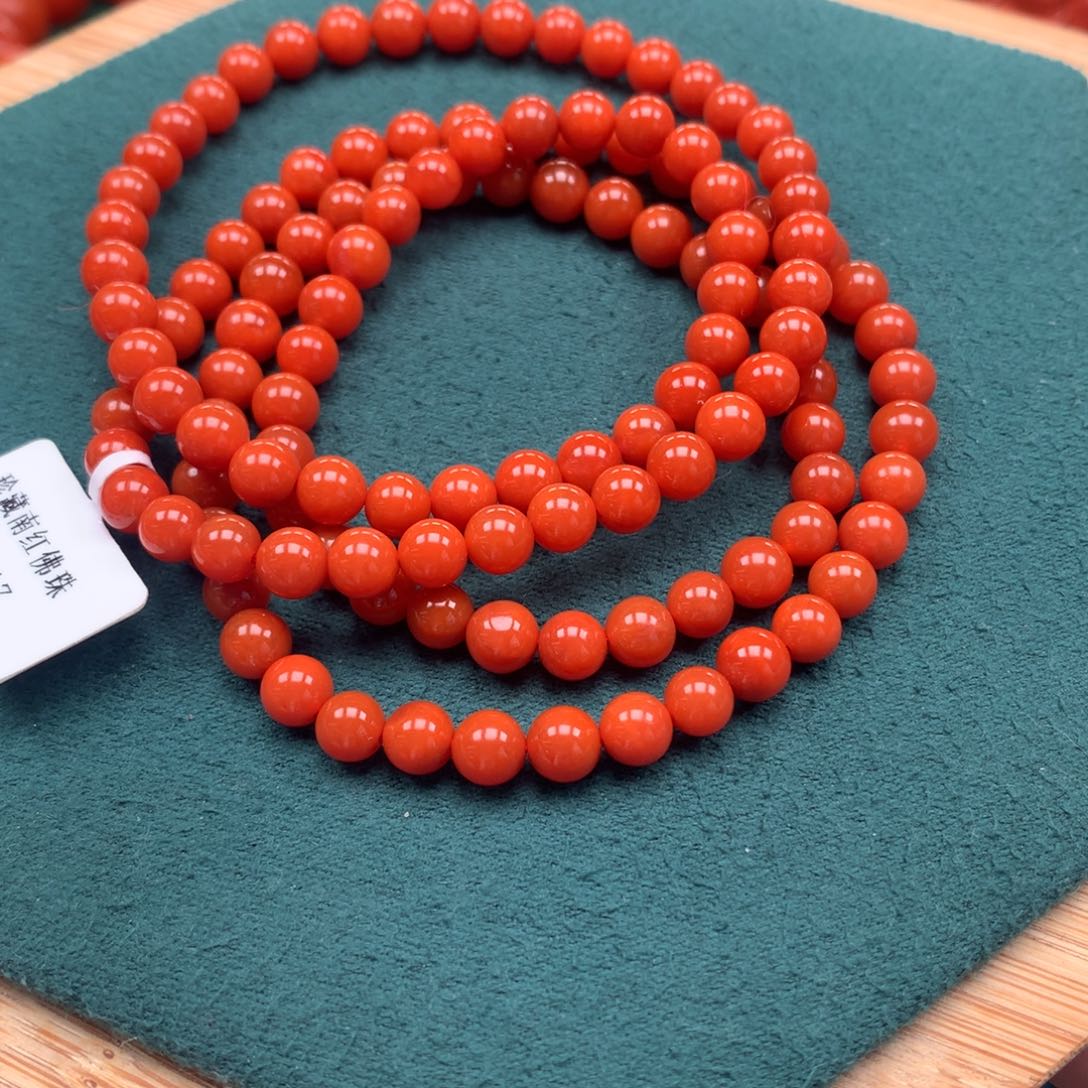 南红玛瑙未镶嵌杨柳5+佛珠艳*姐