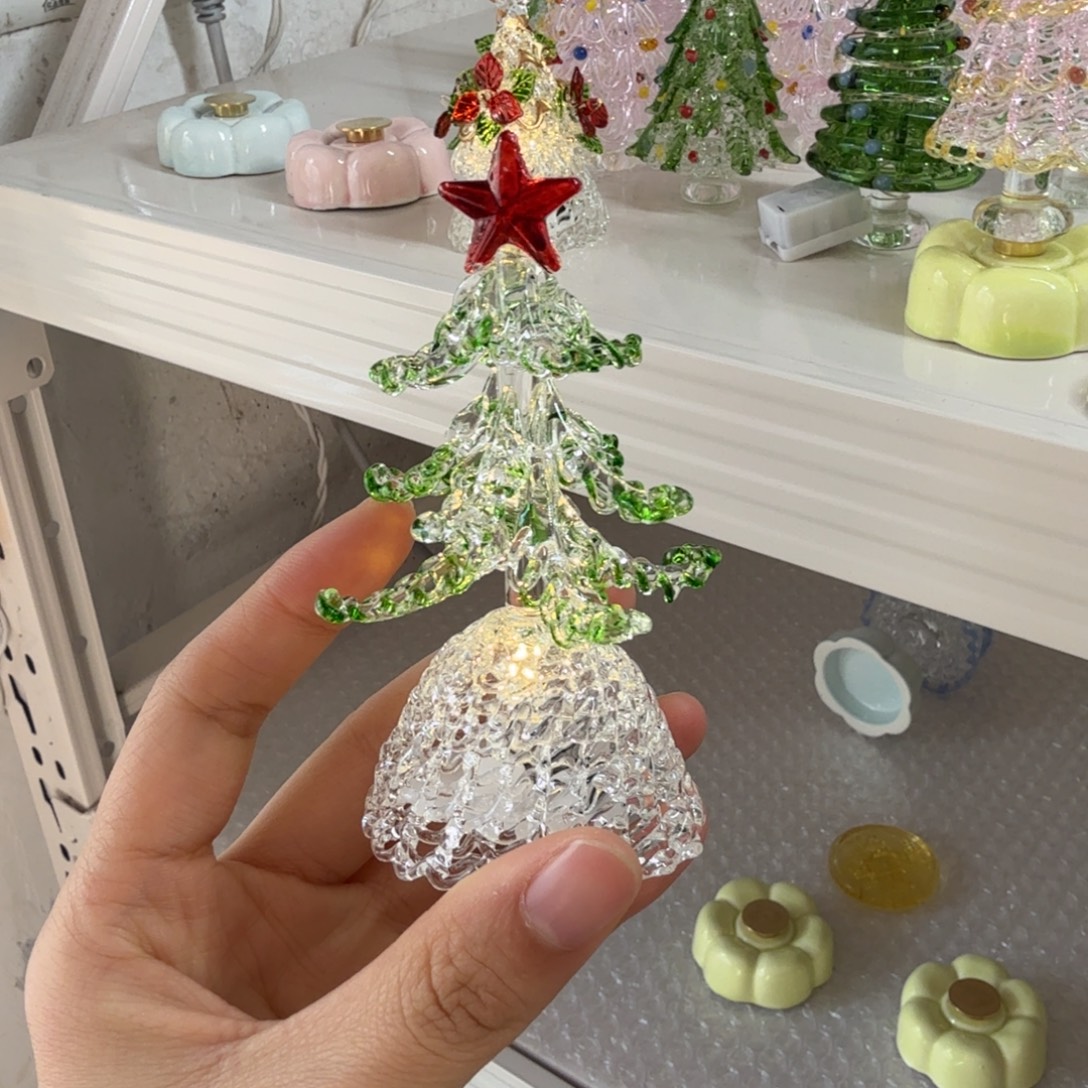 琉璃手工艺品红星圣诞树
