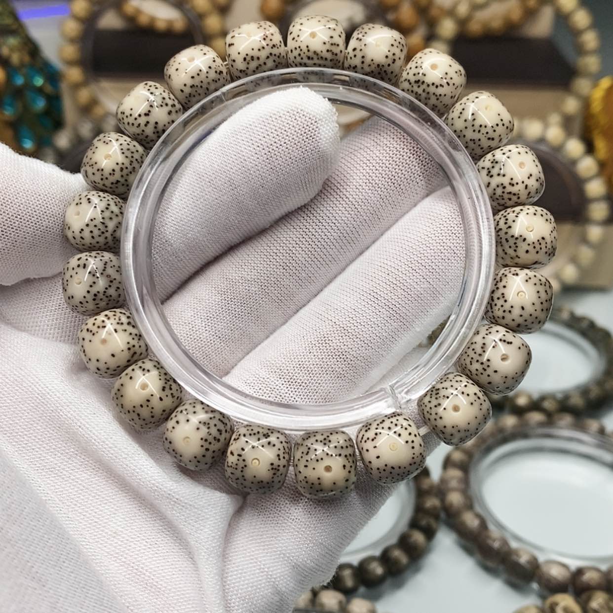 【闪购商品】星月菩提手串10×11原生态同枝黑冰小细星