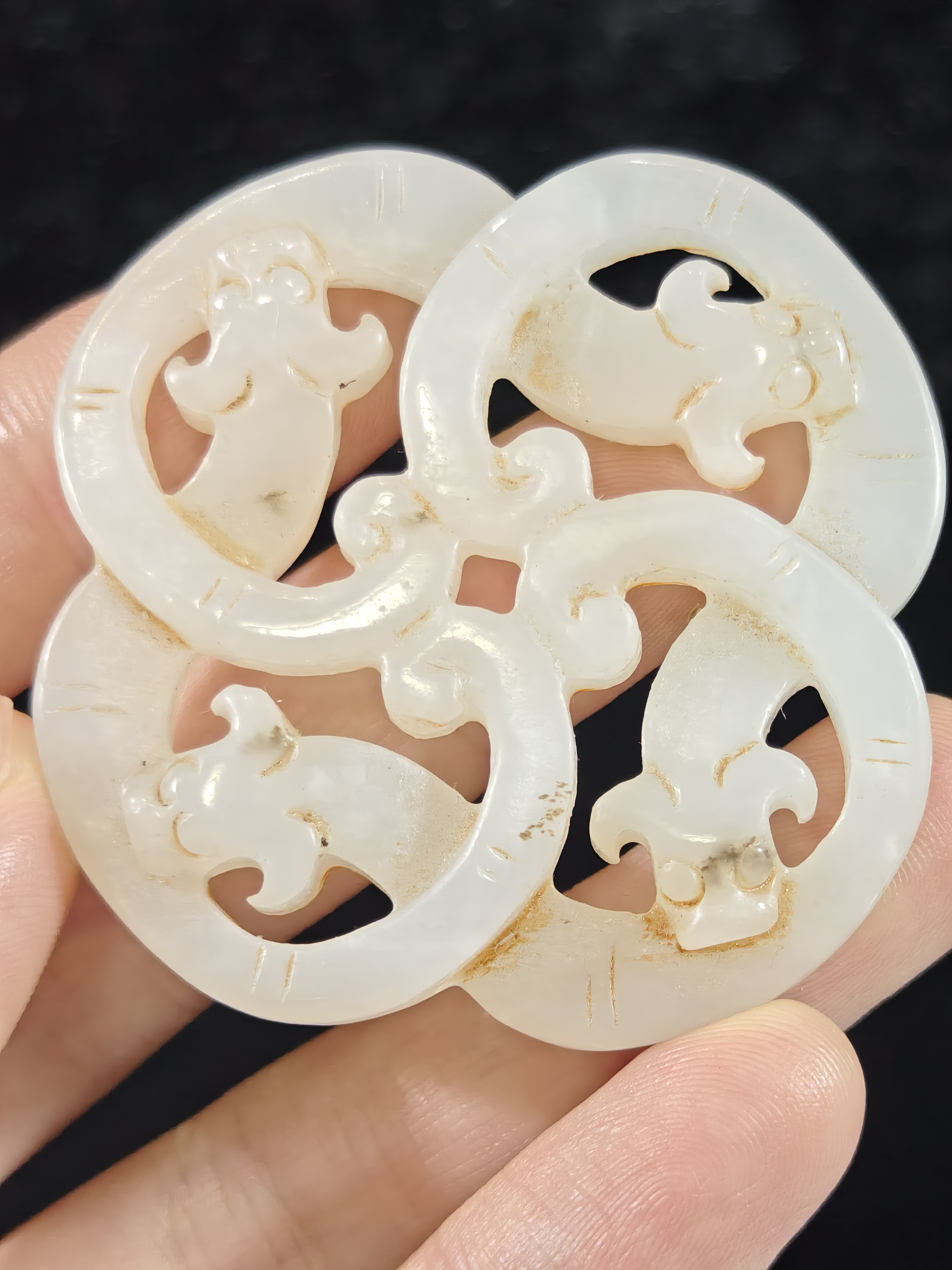 旧藏和田玉螭龙玉佩挂件吊坠配饰