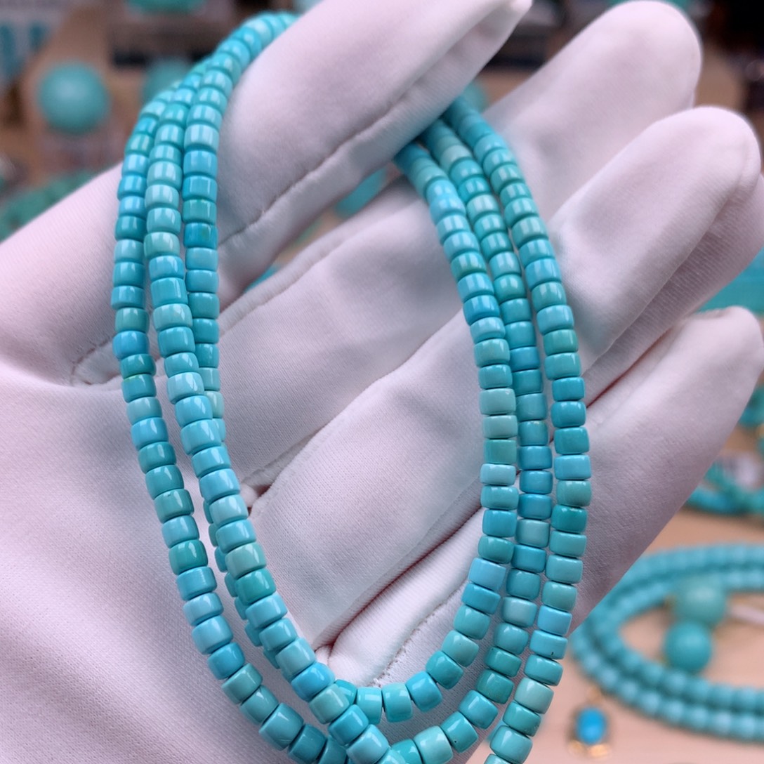 绿松石未镶嵌珠宝奇石3.6mm