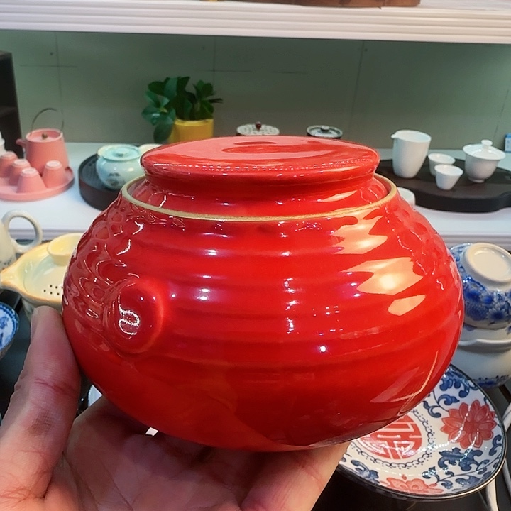 青花瓷器陶瓷茶叶罐 茶具旅行套装