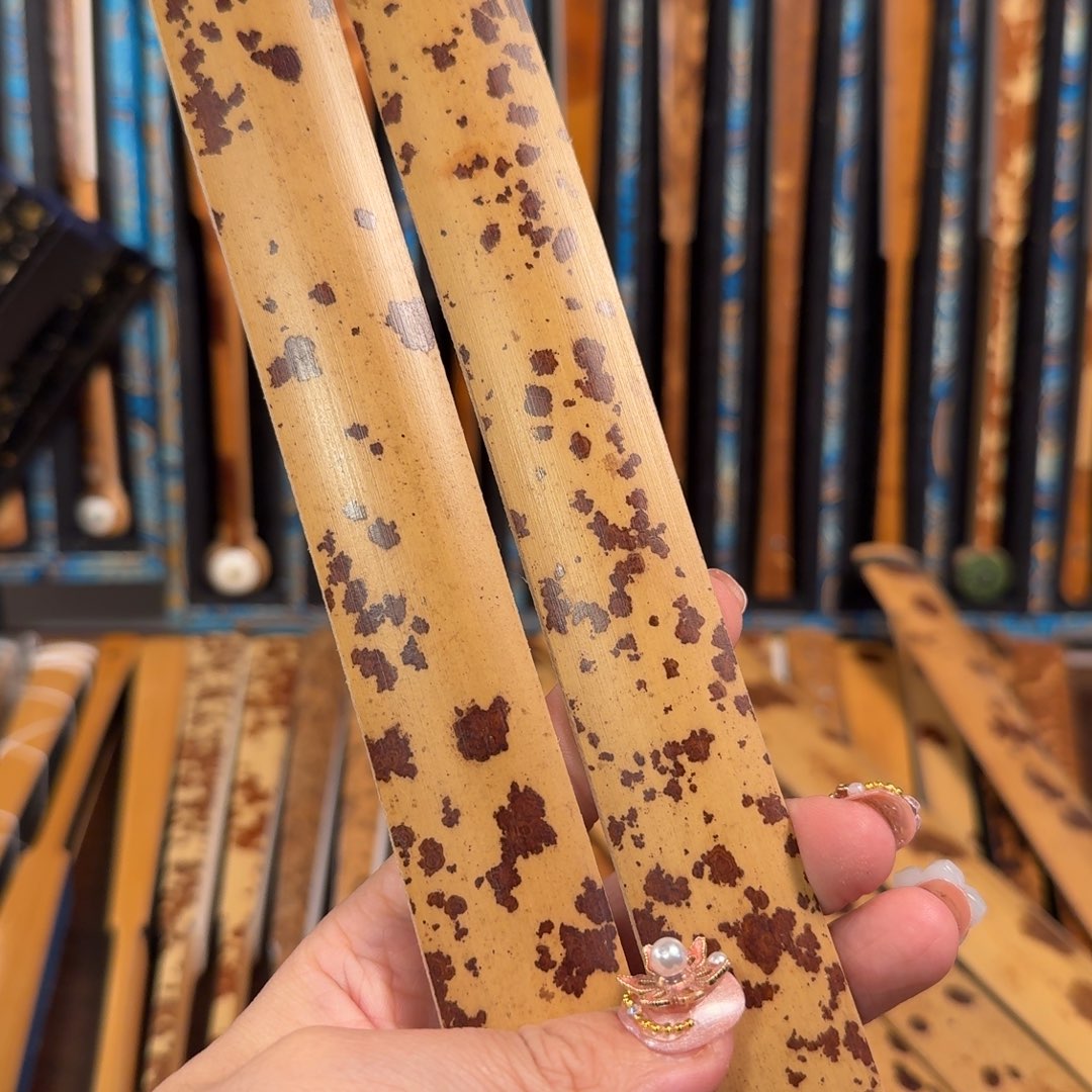 无***语扇子兵哥扇艺斑竹折扇