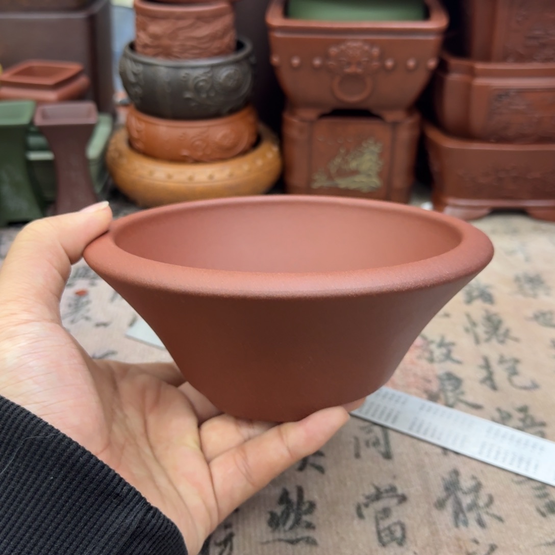 紫砂花盆宜兴紫砂正品13.5x5