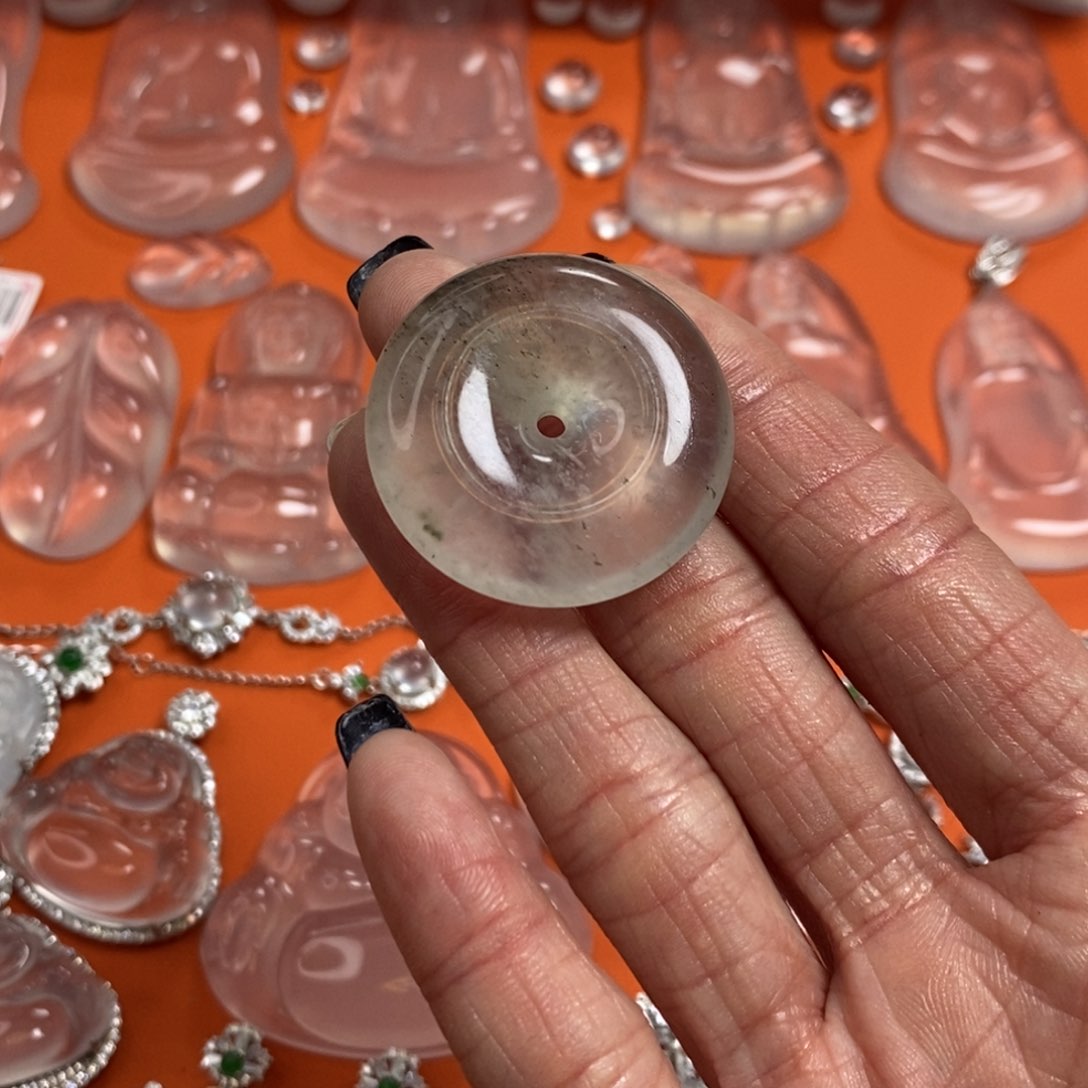 石英质玉平安扣未镶嵌