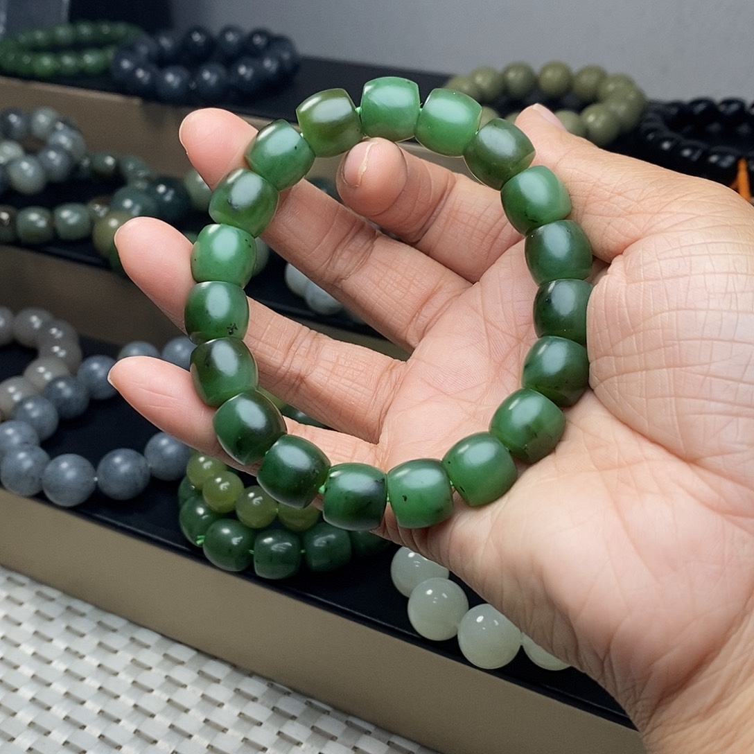 和田玉未镶嵌手链卡12