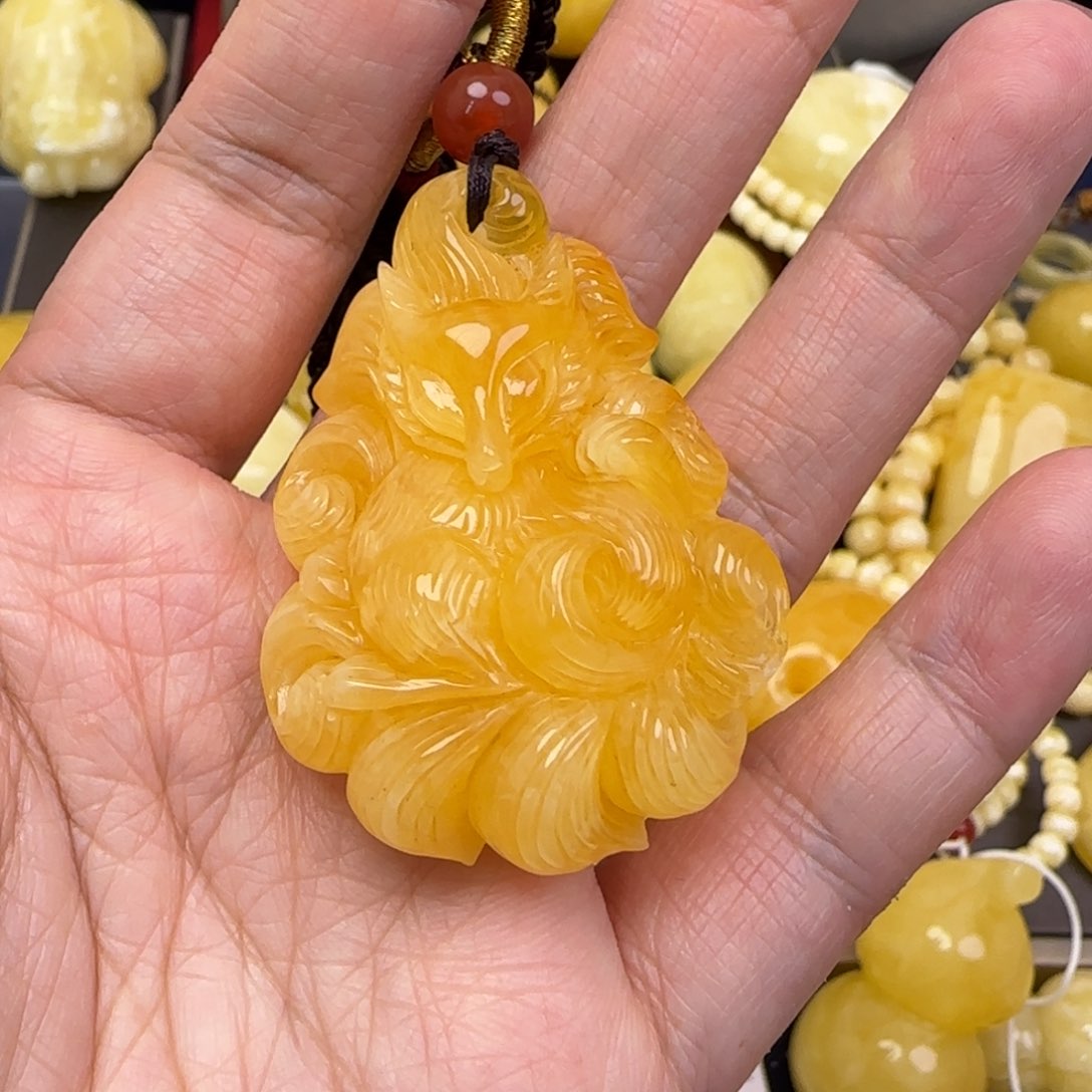 蜜蜡颈饰未镶嵌天然蜜蜡