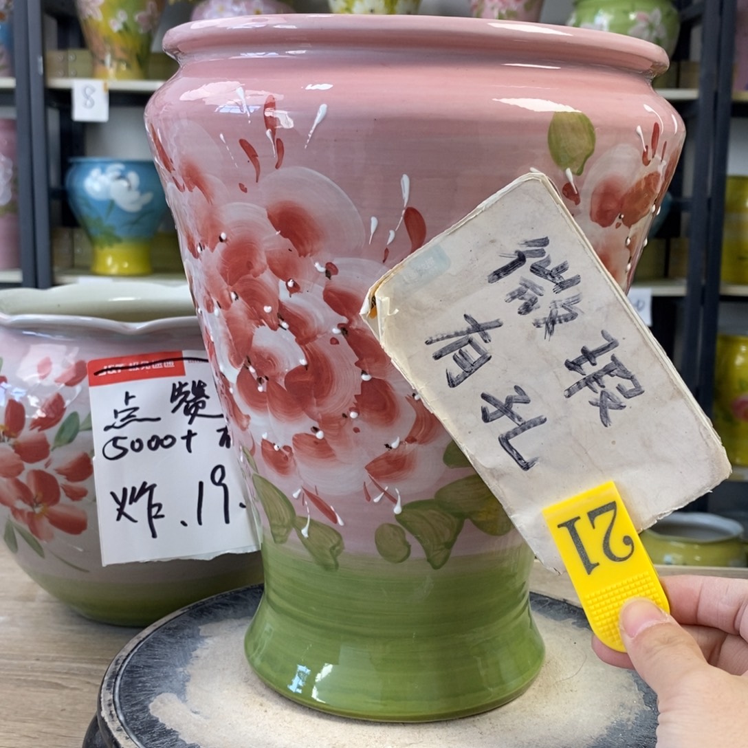 景德镇手工手绘陶瓷花盆