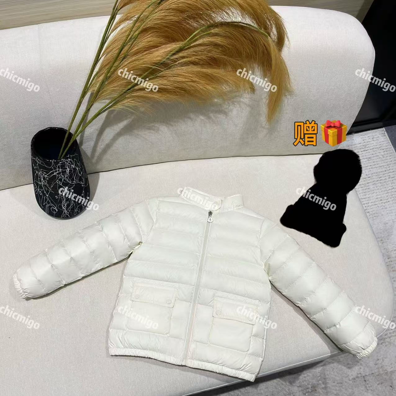 【Chicmigo高定童装】秋冬新款高定轻盈保暖国标天然90白鹅绒羽绒服