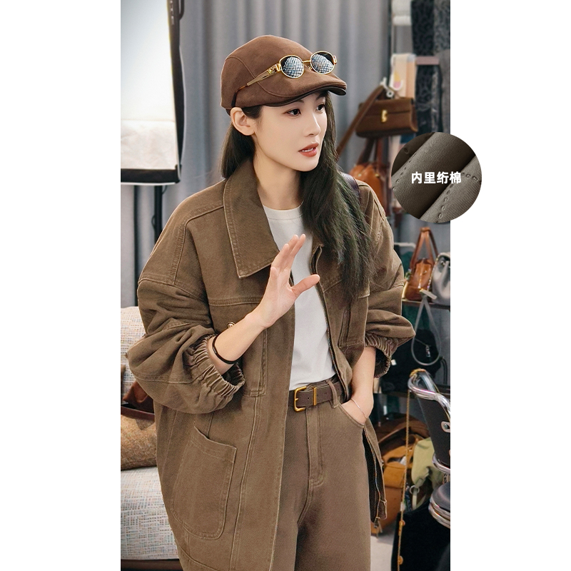 美洋MEIYANG 猎户牛仔外套 【特卖捡漏】绗棉保暖翻领拉链夹克上衣