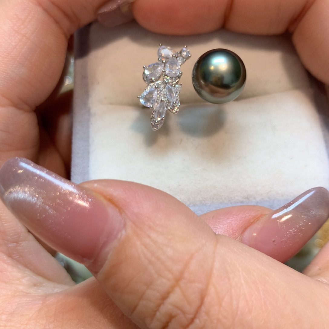 海水珍珠戒指银S925镶嵌