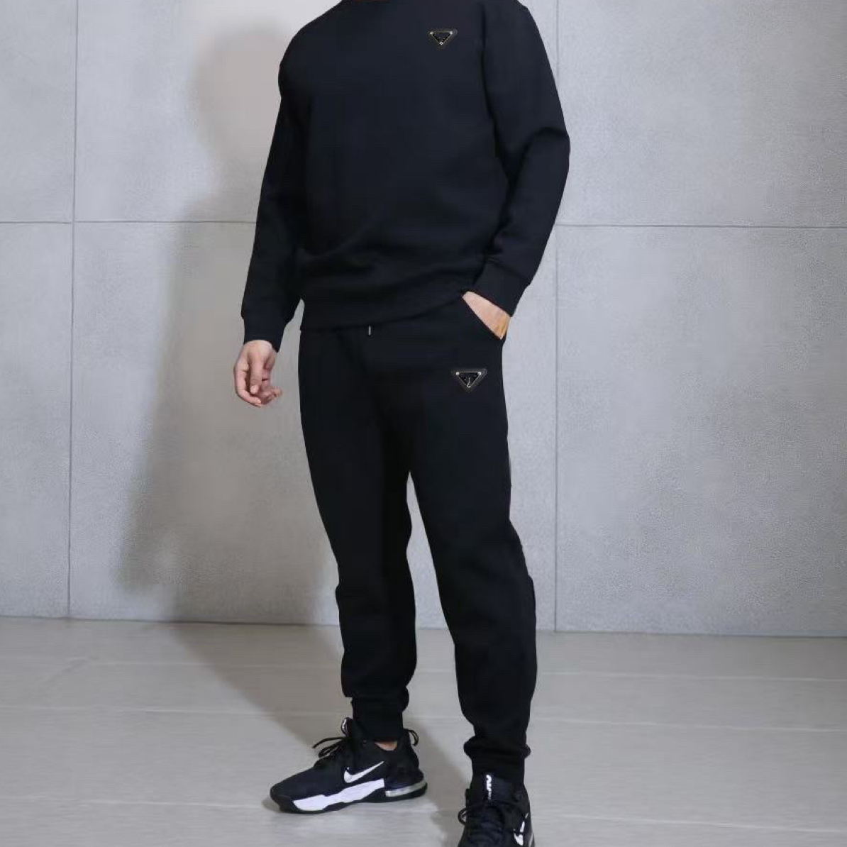 350斤男士卫衣秋冬休闲卫裤纯棉套装