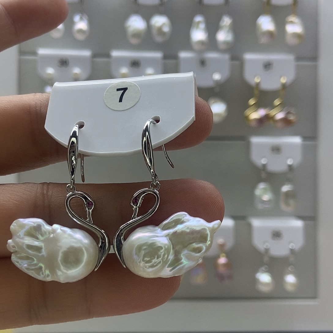 9***3淡水珍珠银S925镶嵌颈饰7