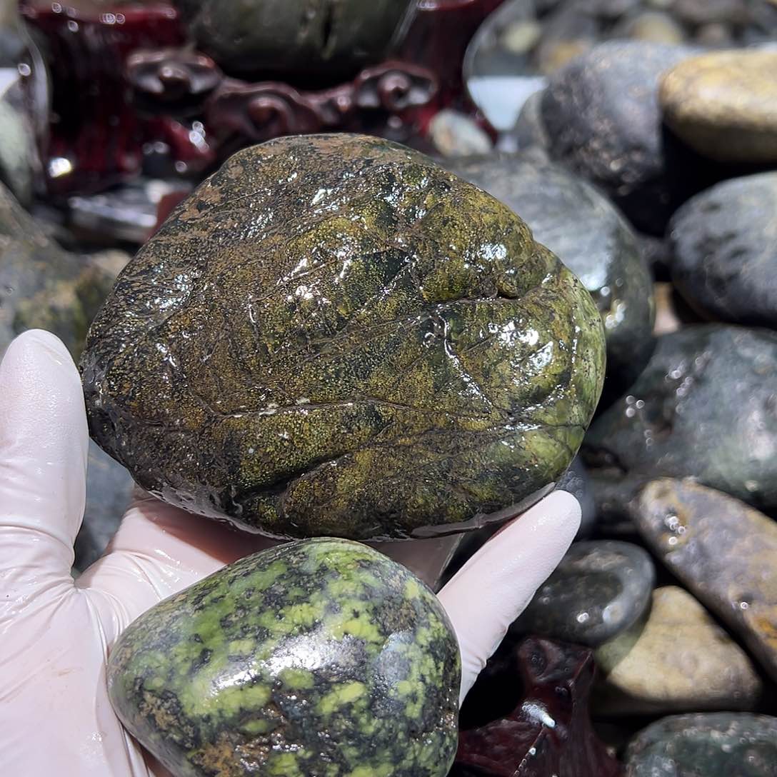 合金蛇纹石玉西藏藏玉药王石喜*