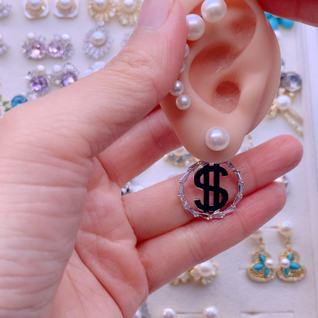 耳饰淡水珍珠合金