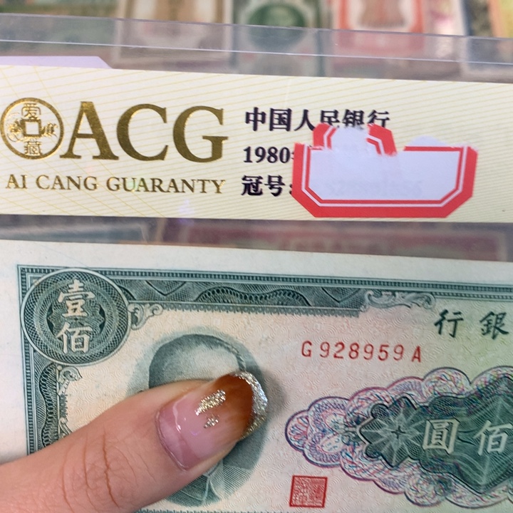 有***去纸928959 面值100元