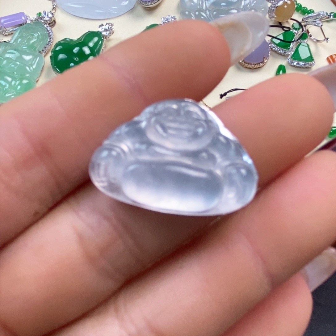 翡翠散珠高冰翡翠佛公娜娜1