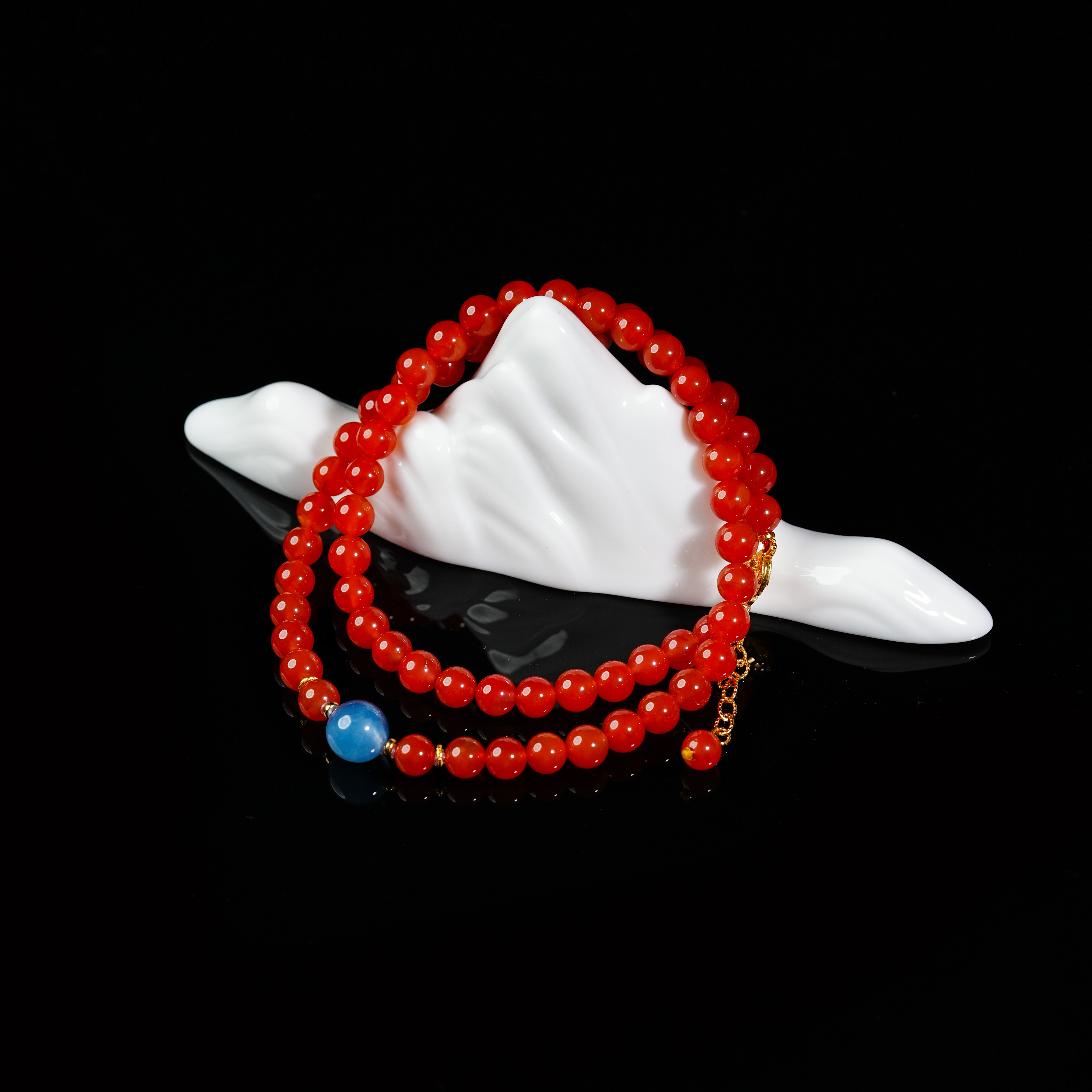 【小涵专属】S925南红冰红项链 多样性发一 7-11mm/50+4cm