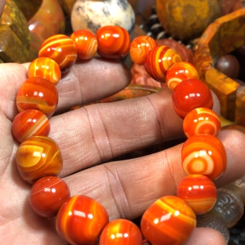 玛瑙/玉髓手链合金静**心