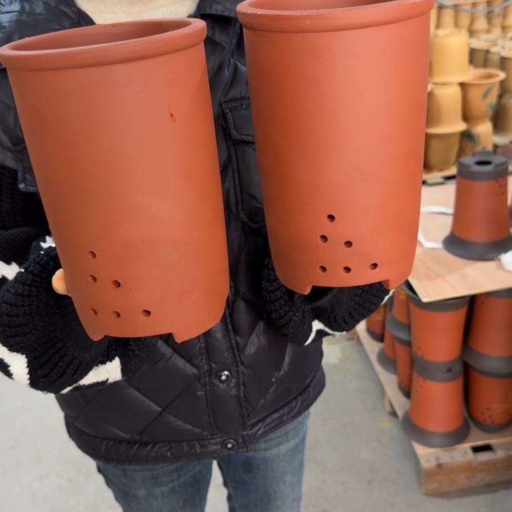 紫砂花盆 高度23口径14俩只