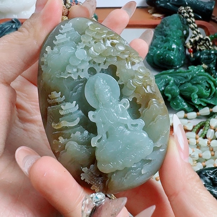 和田玉未镶嵌挂件