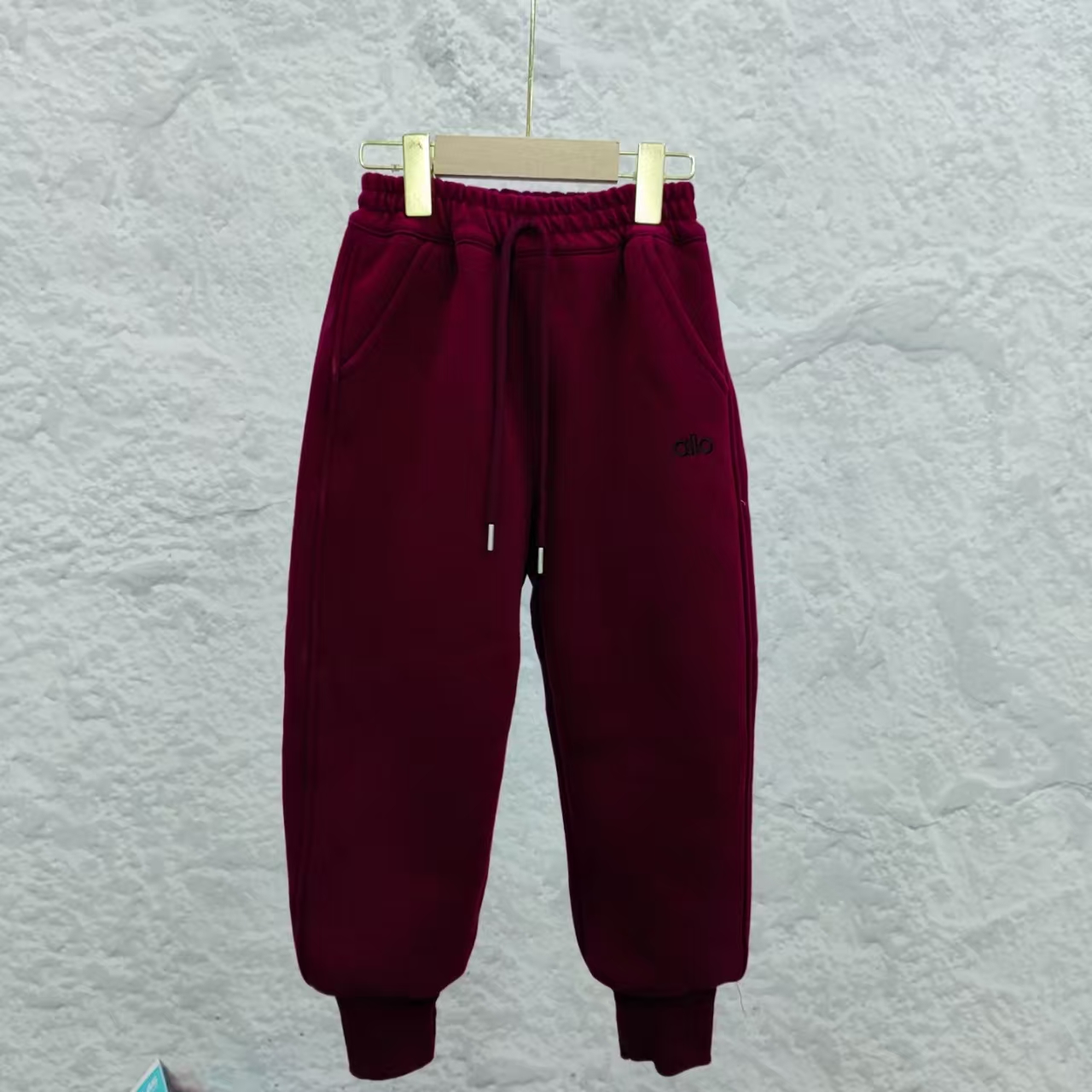 MTGG加绒卫裤红色【小标随机】