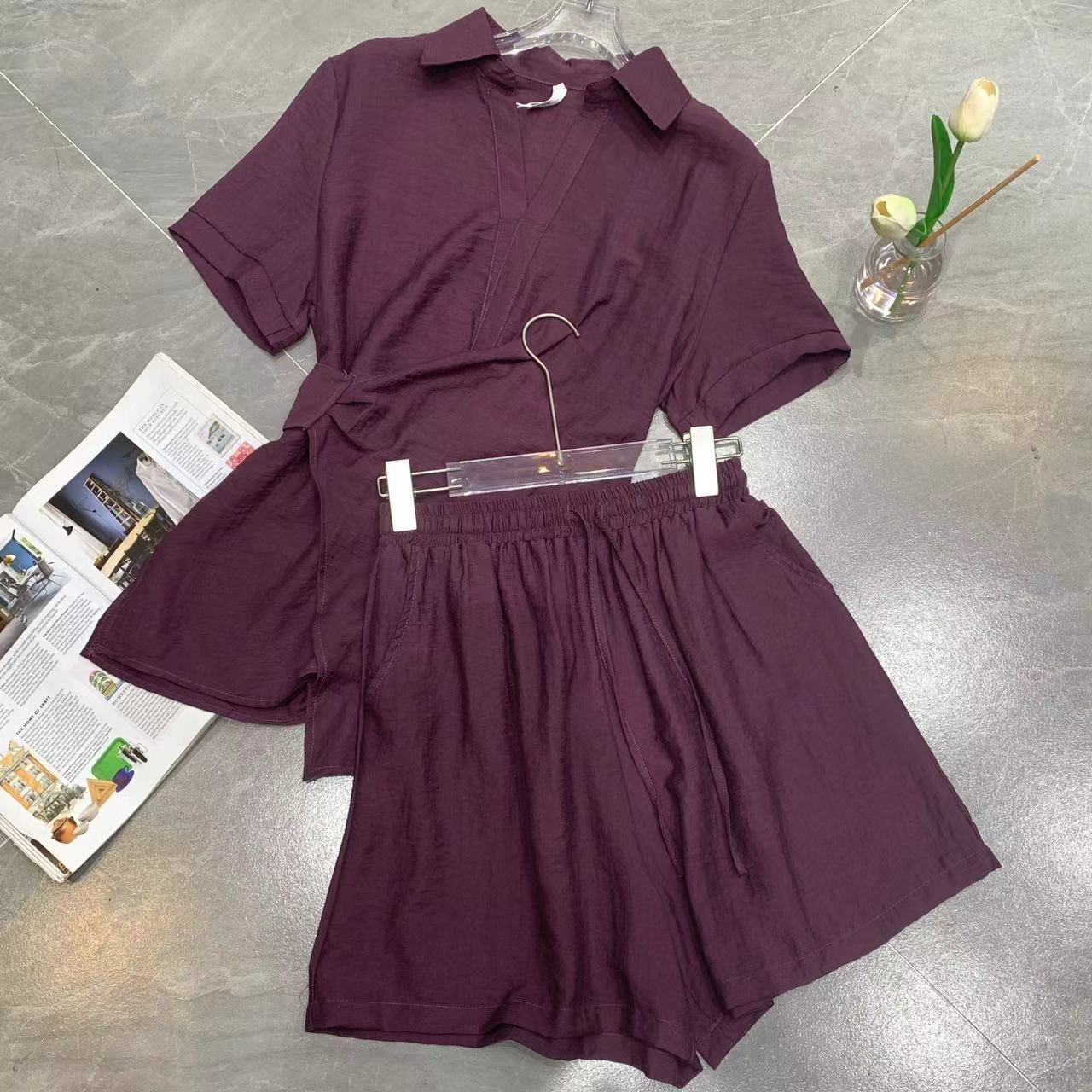 Z.X 设计款麻料套装 1002（C5↓）