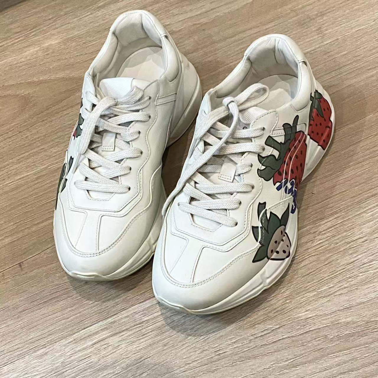 99新 GUCCI/古驰 米白色老爹鞋37.5/79193178/12期免息/代卖服务