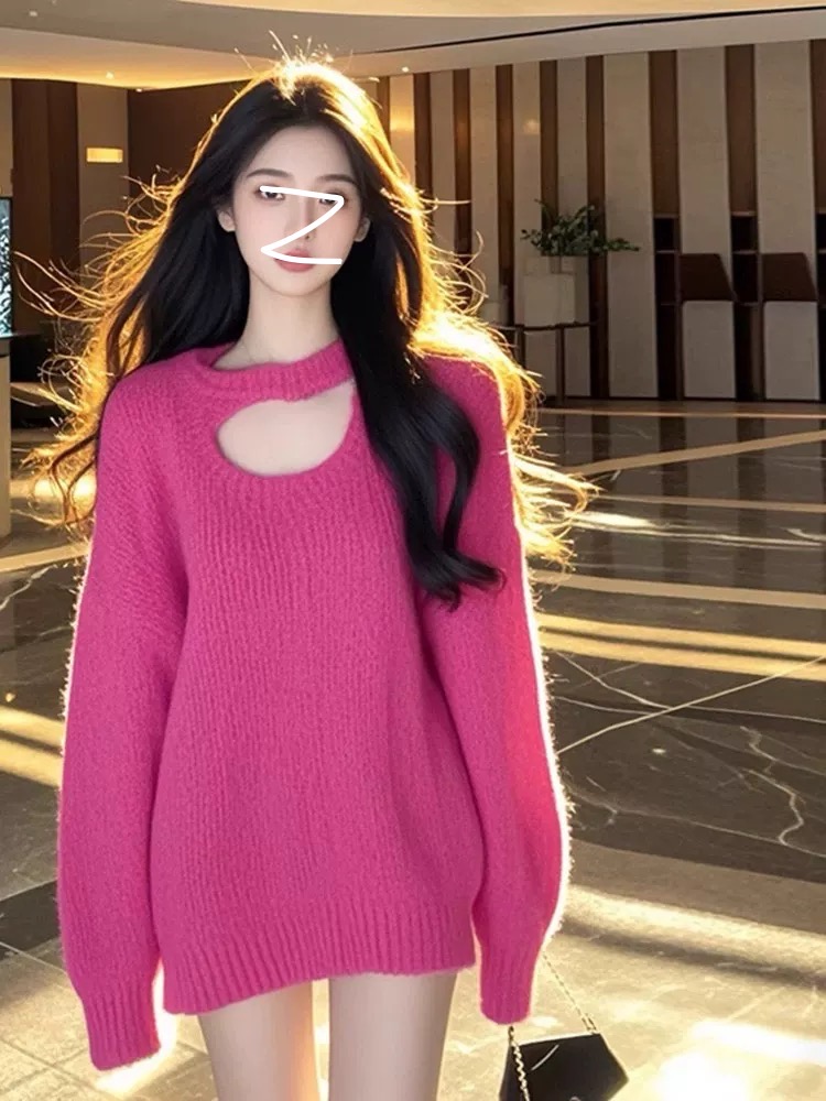 101-150（直播间下单）秋冬女款慵懒风加厚针织毛衣百搭