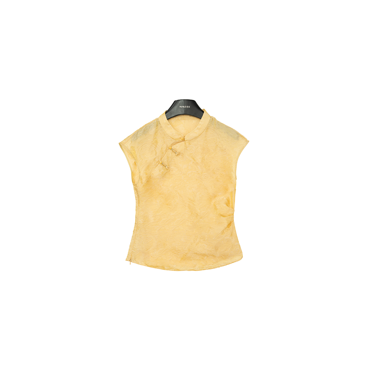 【金盏】新中式国风夏季新款鎏金缎轻薄无袖上衣女LY-G8350