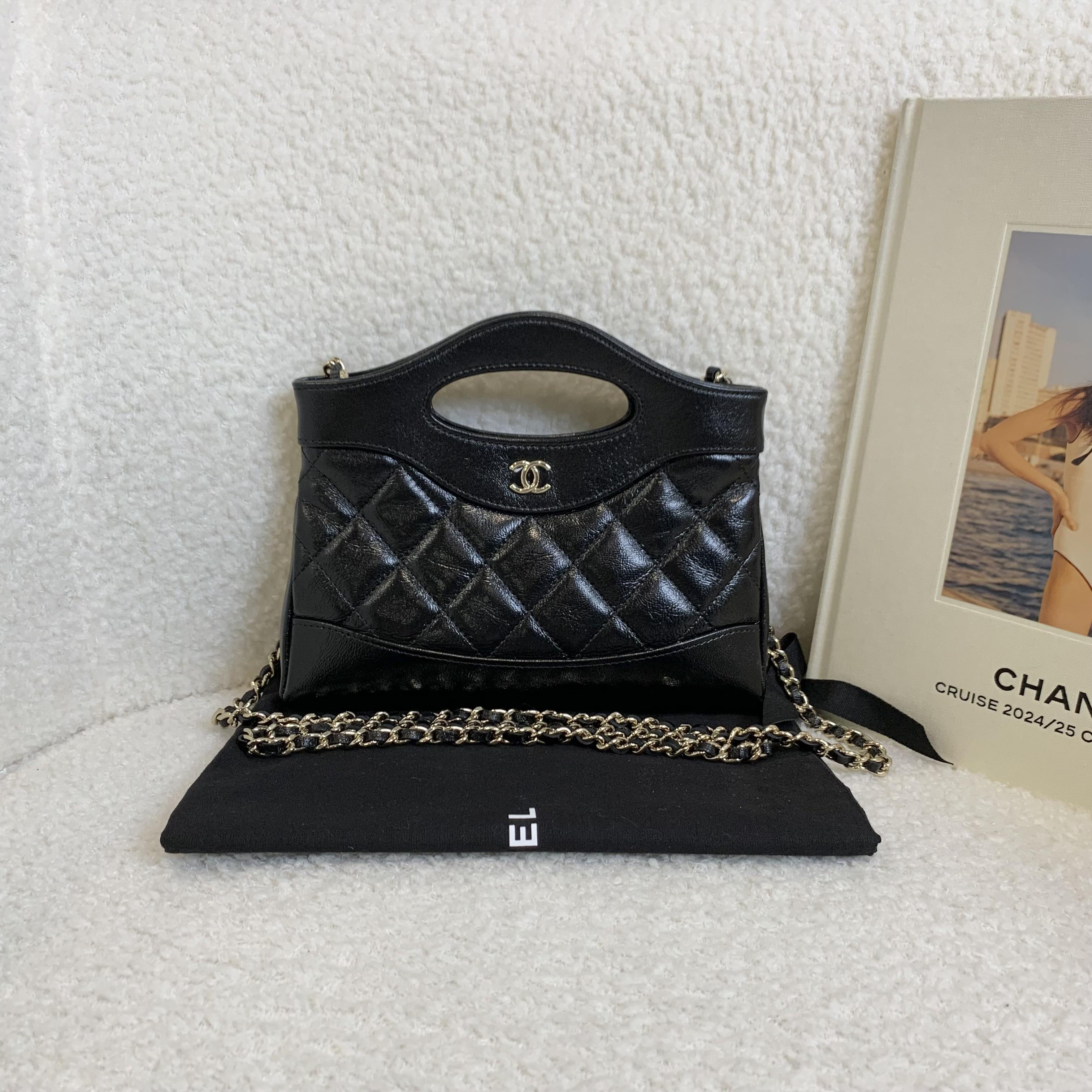 99新 Chanel/香奈儿 壹臻/24B黑金油腊羊31bag nano/99995571