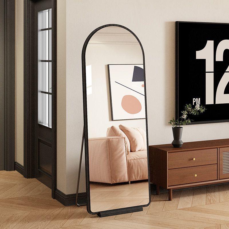 轻奢中古全身镜落地镜家用高级镜子挂墙穿衣镜女生卧室简约试衣镜