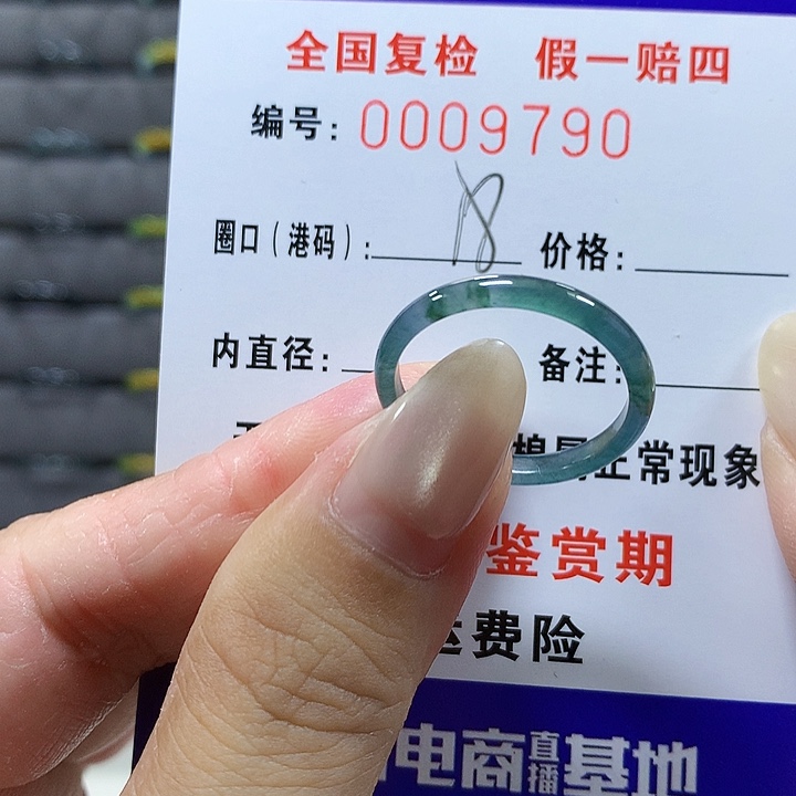翡翠未镶嵌戒圈9790