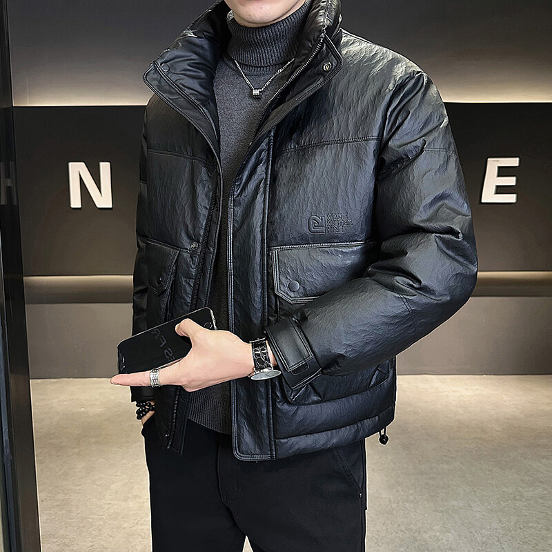 羽绒服男士冬季2025新款连帽潮牌帅气短款高端高级感加厚保暖外套