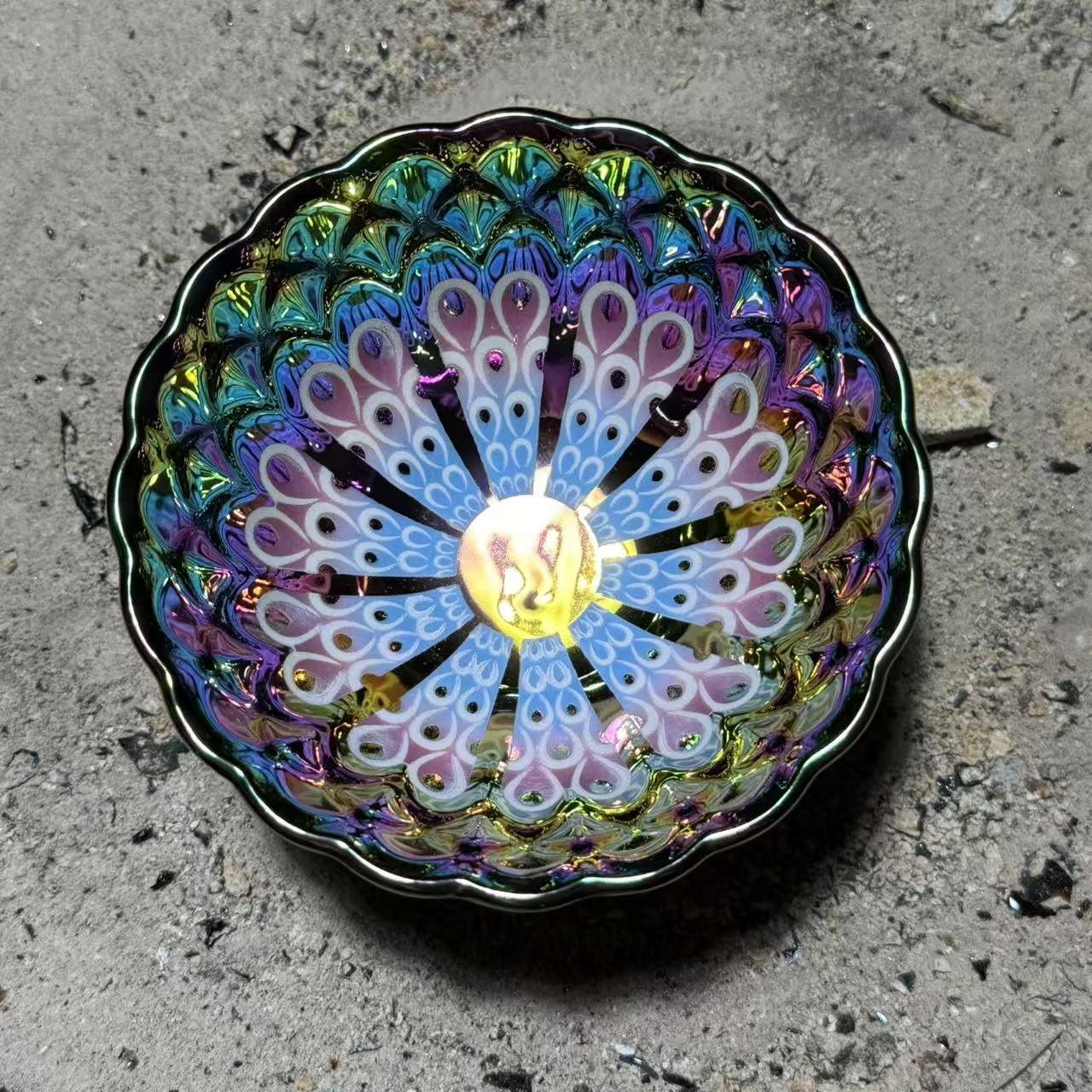 茶杯茶器  梦幻孔雀夜光