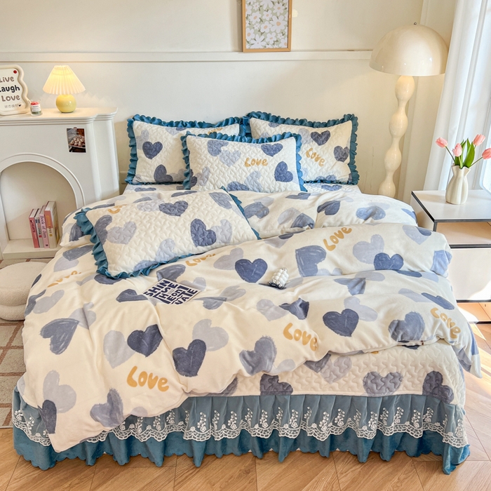 牛奶绒被套单件冬季加绒被套