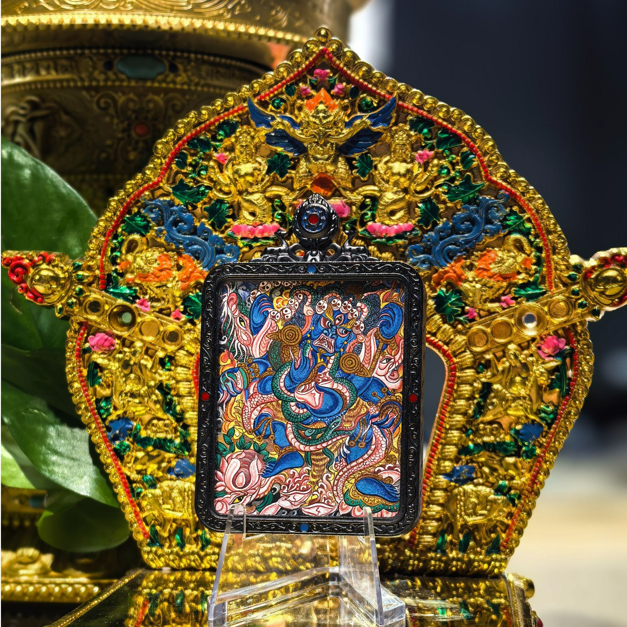 唐卡六臂大黑天  平安健康招米  师傅纯手工亲绘