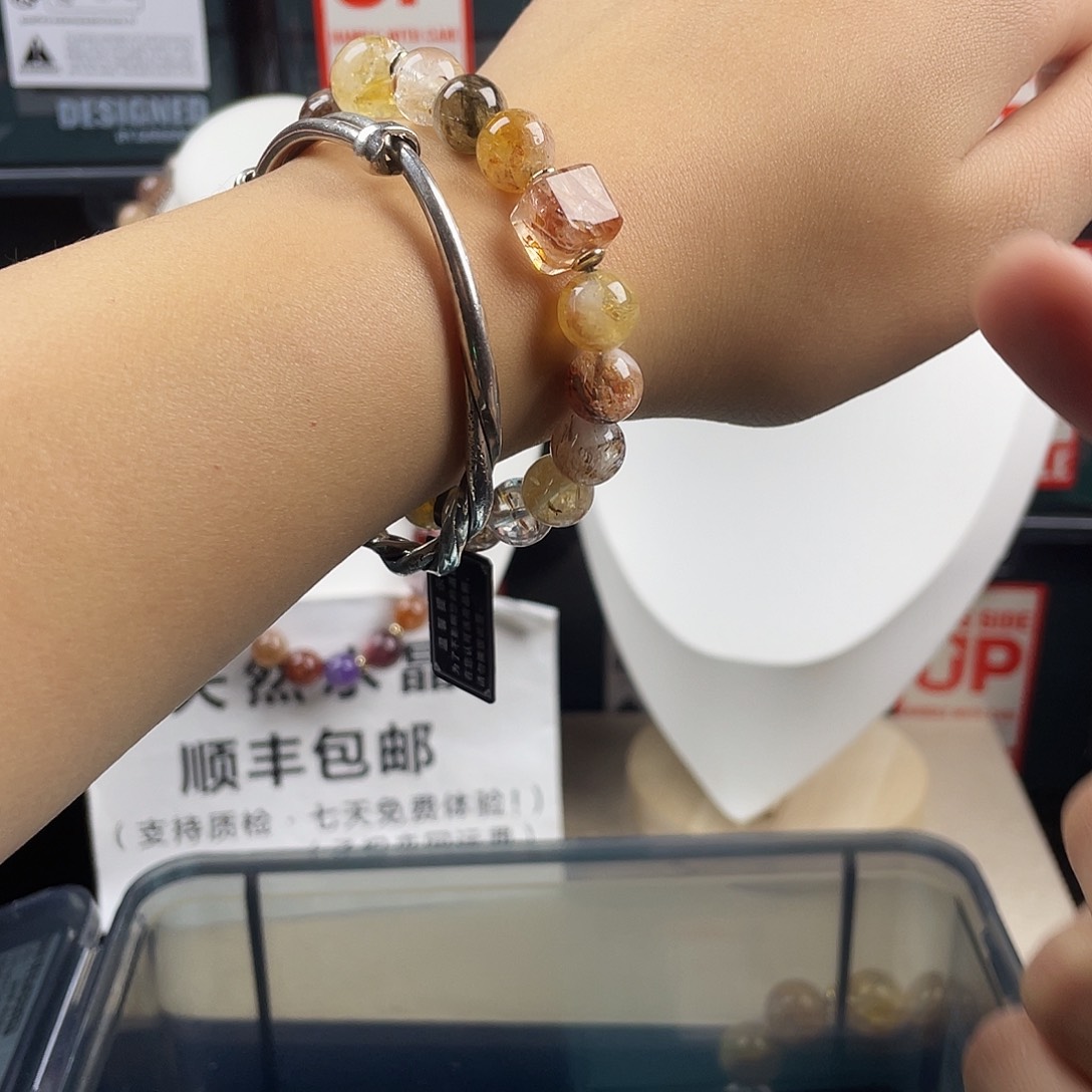 手链烟晶银S925镶嵌