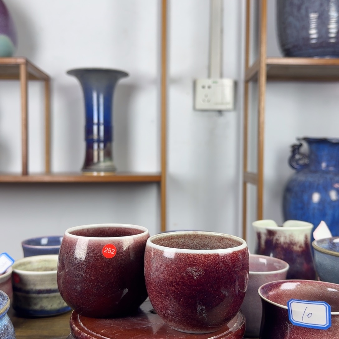 『***?炭烧钧瓷主人杯手工制作