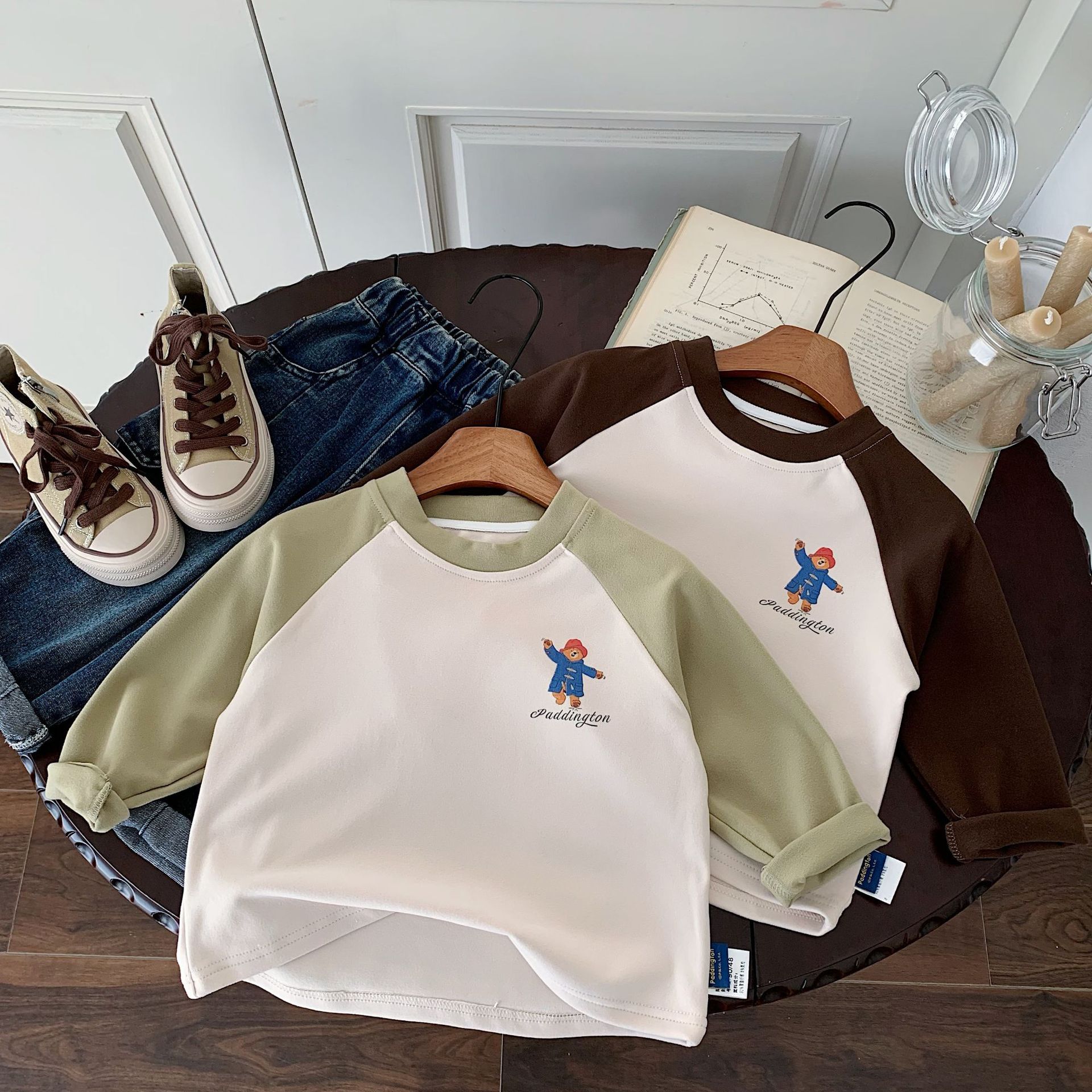 【清仓不退不换】冬季插肩长袖暖绒上衣打底衫