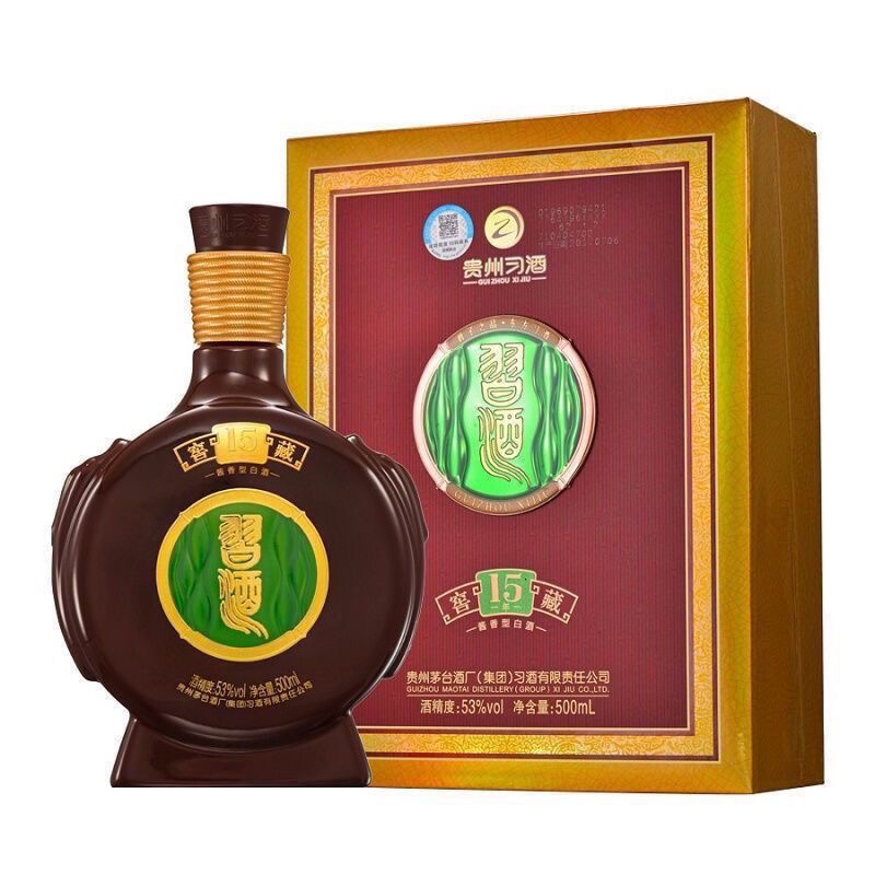 习酒【玉选】习酒窖藏15年（500ml装)酱香型53度白酒53度500ml