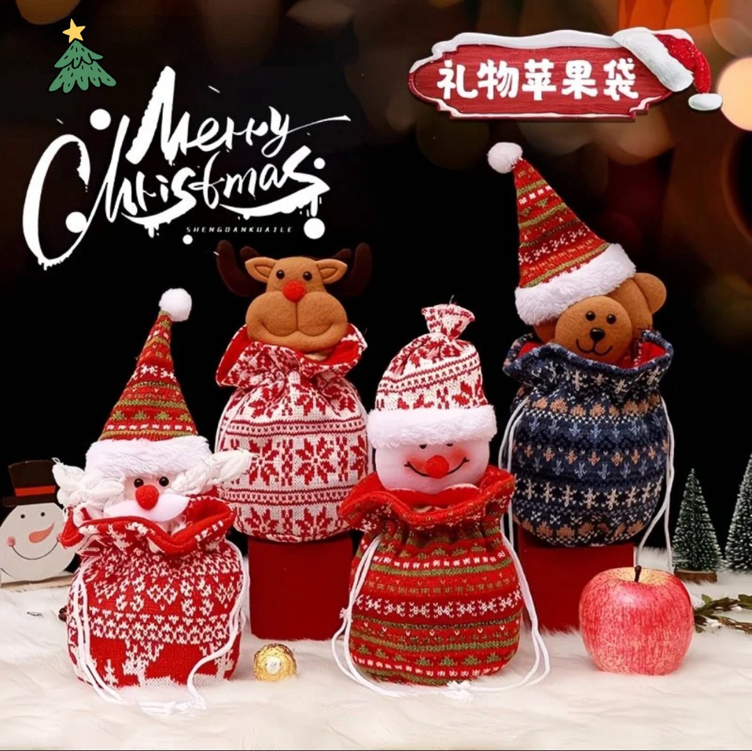 圣诞礼物袋2026年节日卡通时尚袋糖果平安夜圣诞袜儿童礼物袋