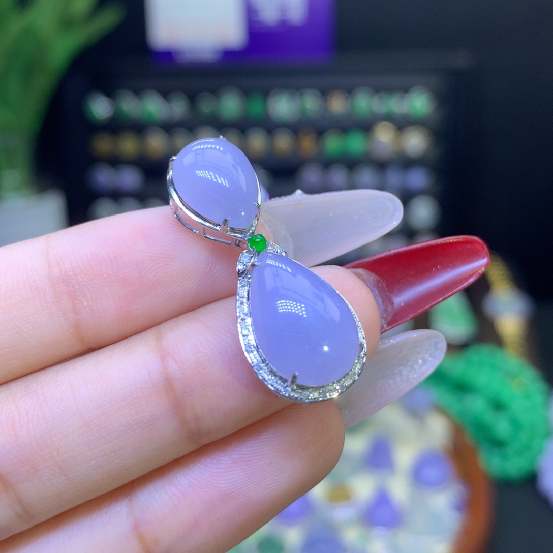 翡翠颈饰18K金镶嵌天然