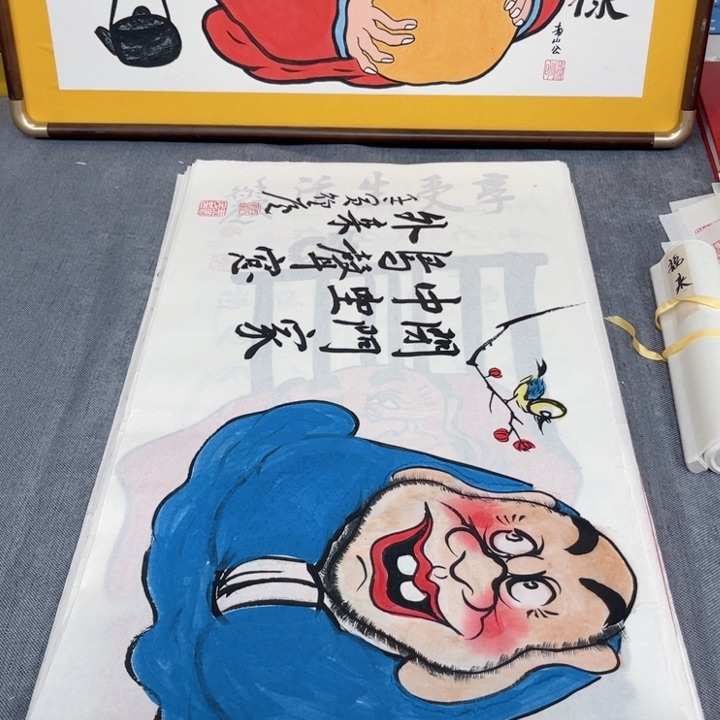 国画手绘禅意画一物一拍