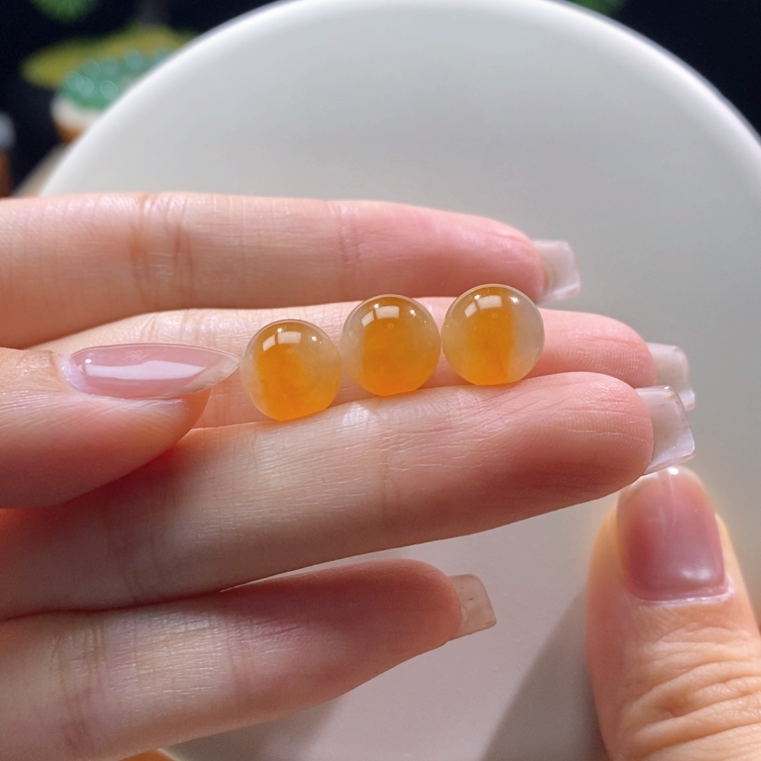 翡翠未镶嵌颈饰翡翠山水黄珠10.3m多样性发一