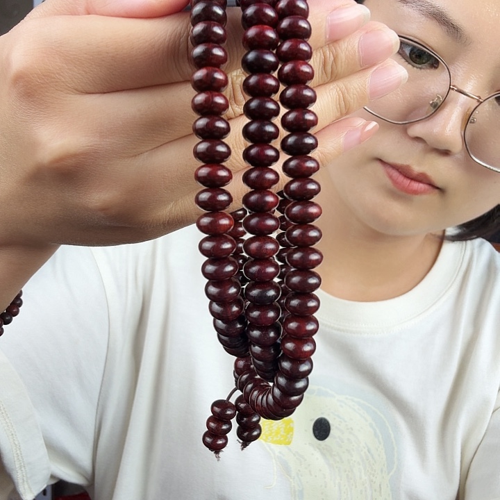 檀香紫檀（小叶紫檀）小叶紫檀算盘珠