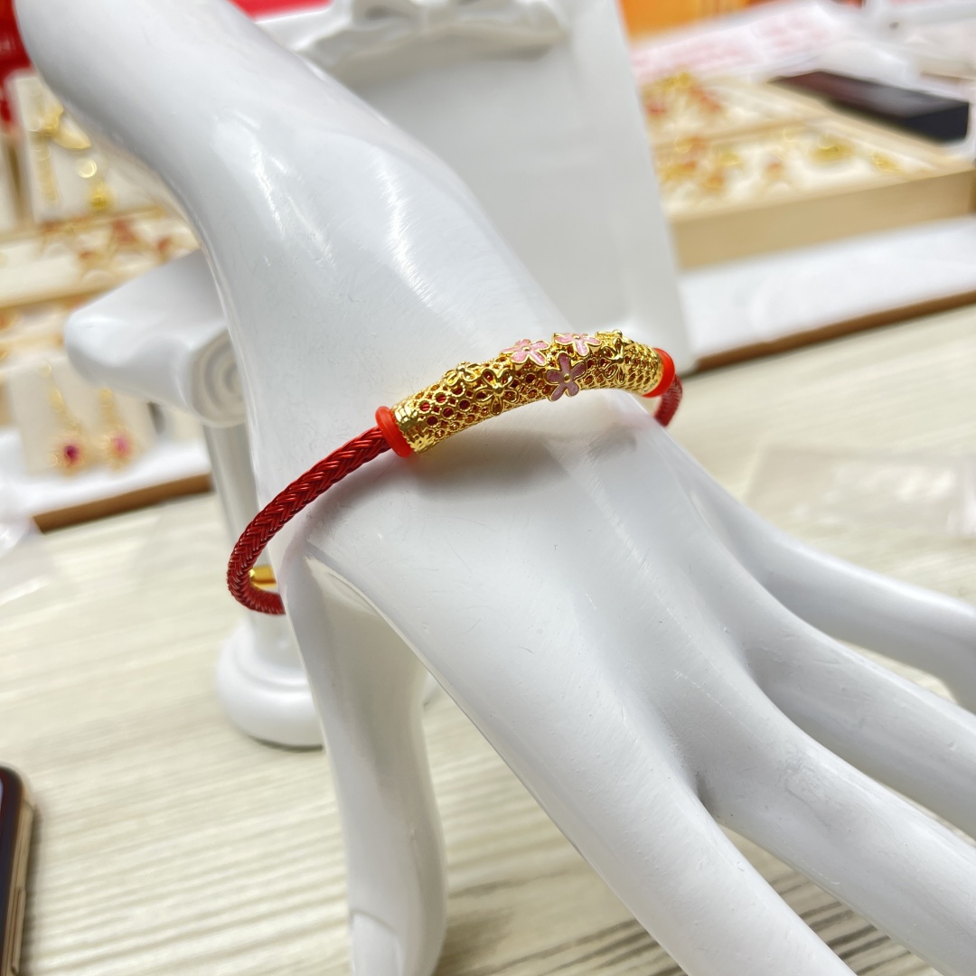 18K金 真金镶嵌手链 【钢印：AU750+鉴定证书】编号：W22