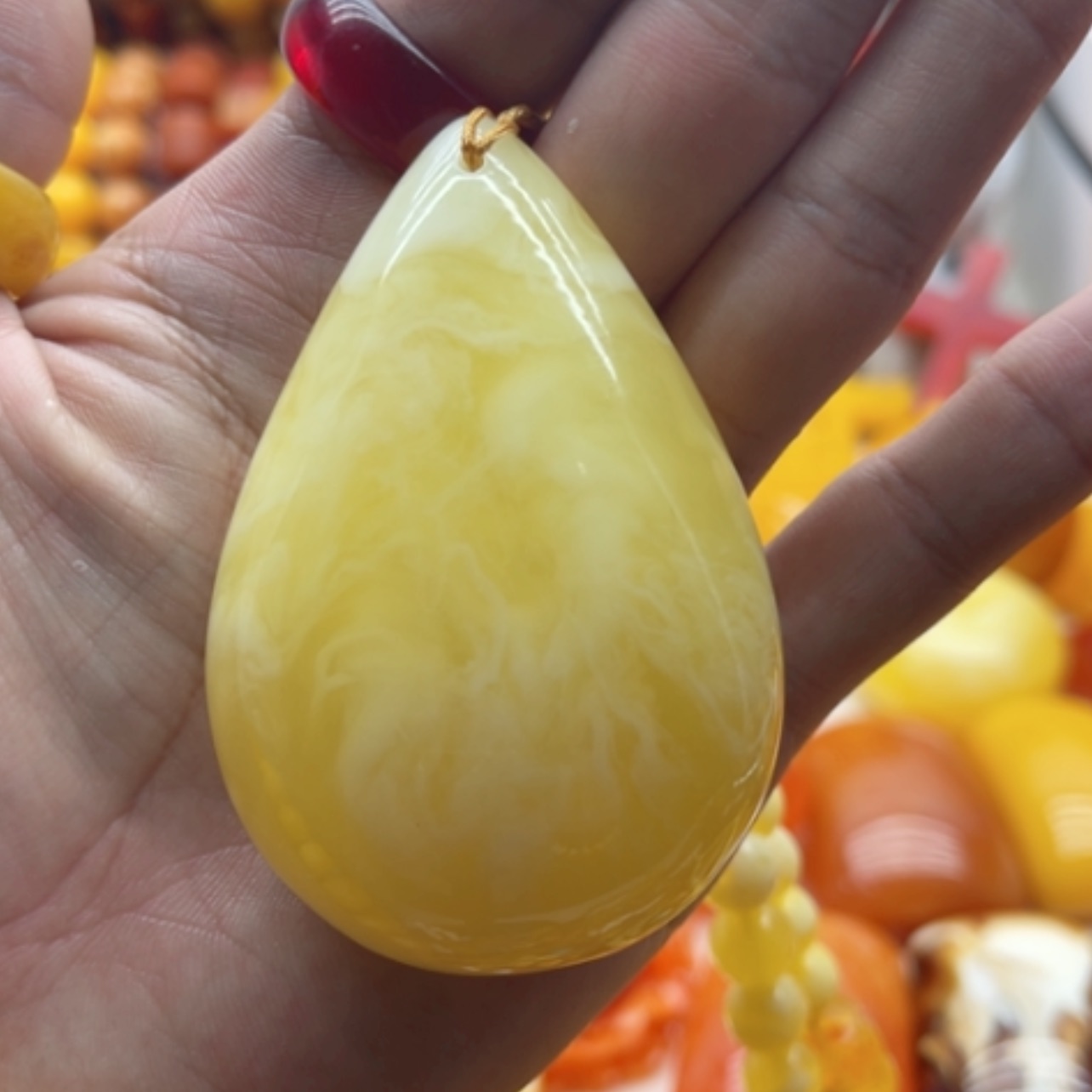 【闪购商品】蜜蜡项链未镶嵌蜜蜡项链水滴